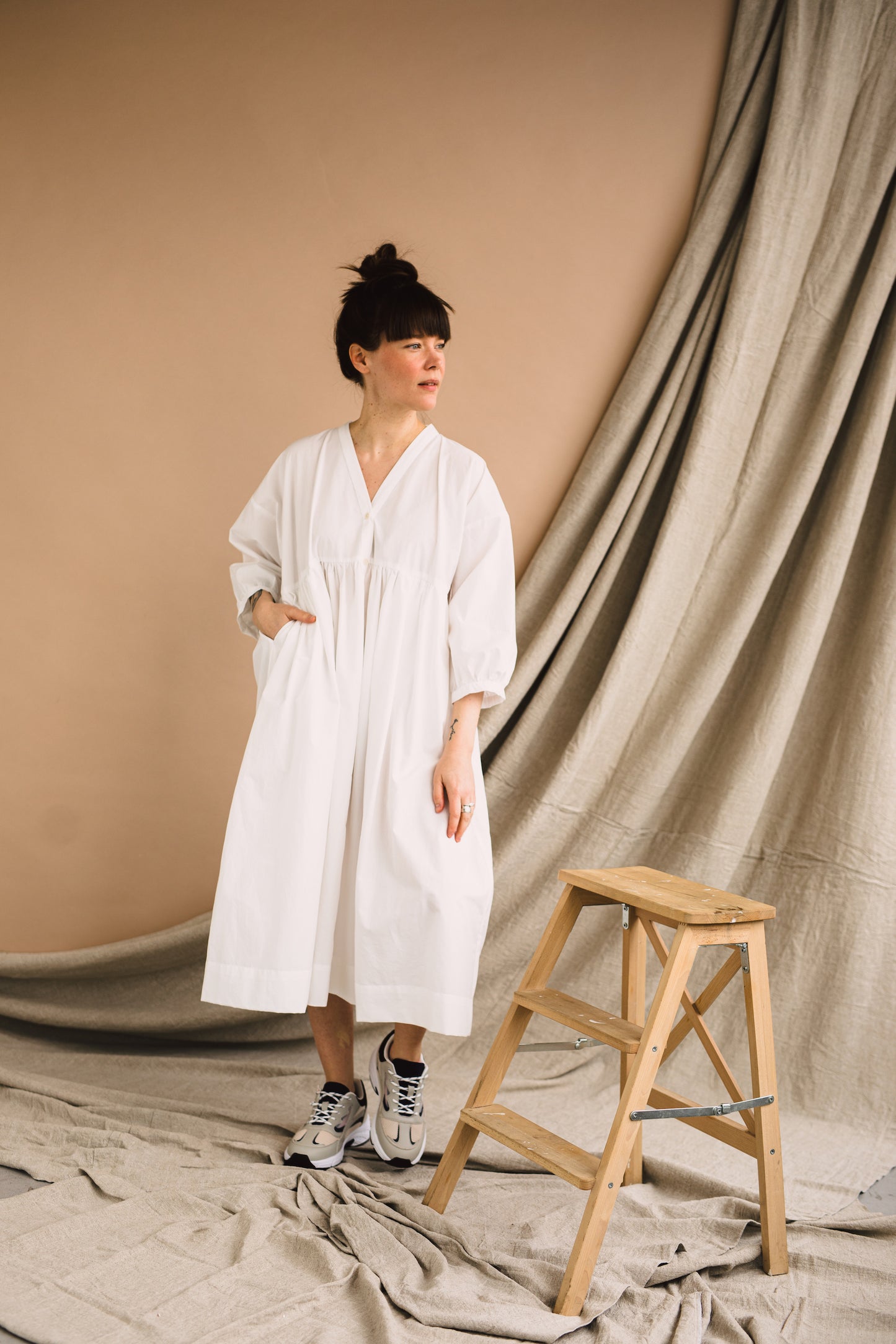 Poplin White - Organic Cotton - Price per 1/2 Metre