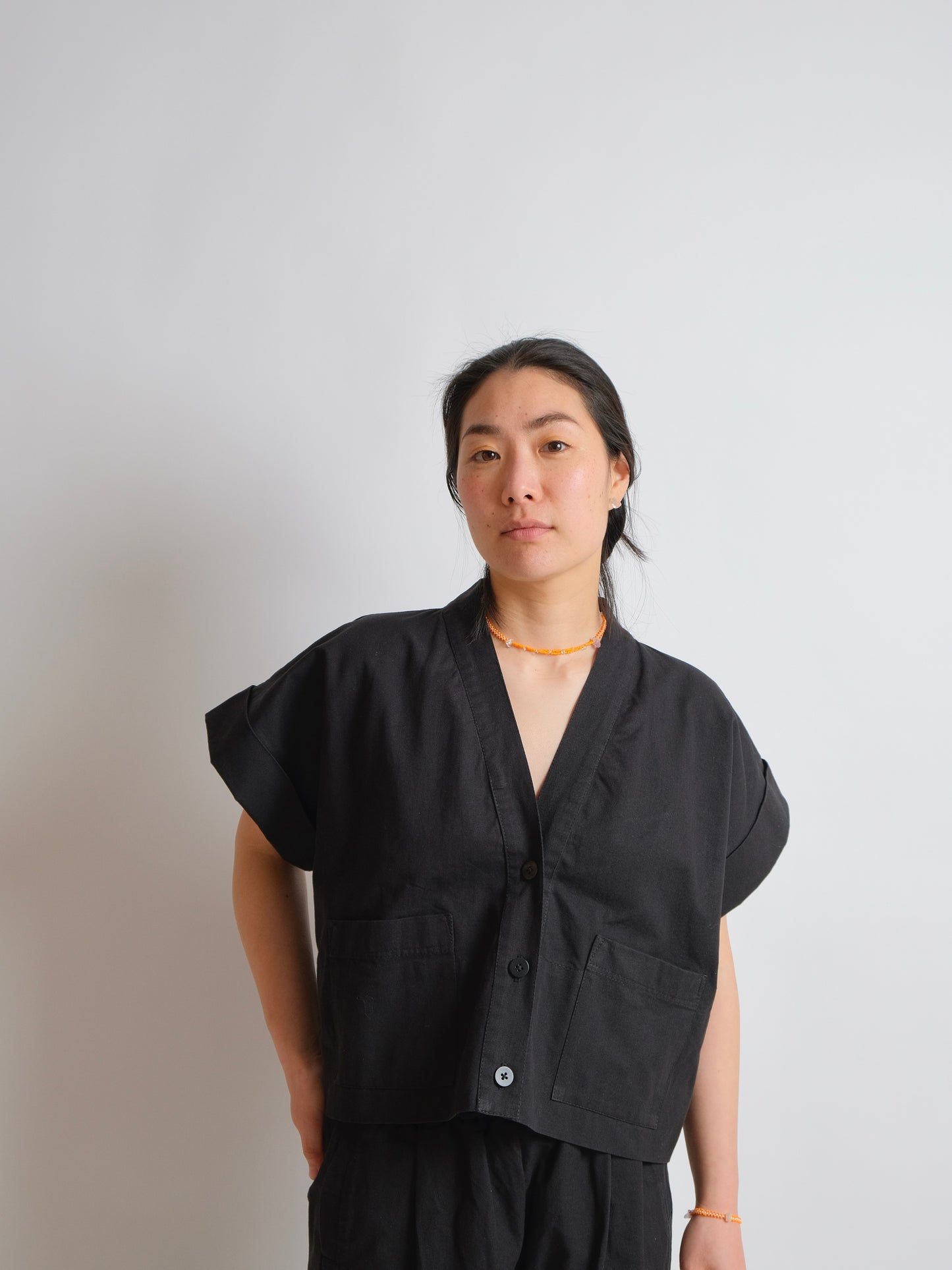 Twill Black - Organic Cotton - Price per 1/2 Metre