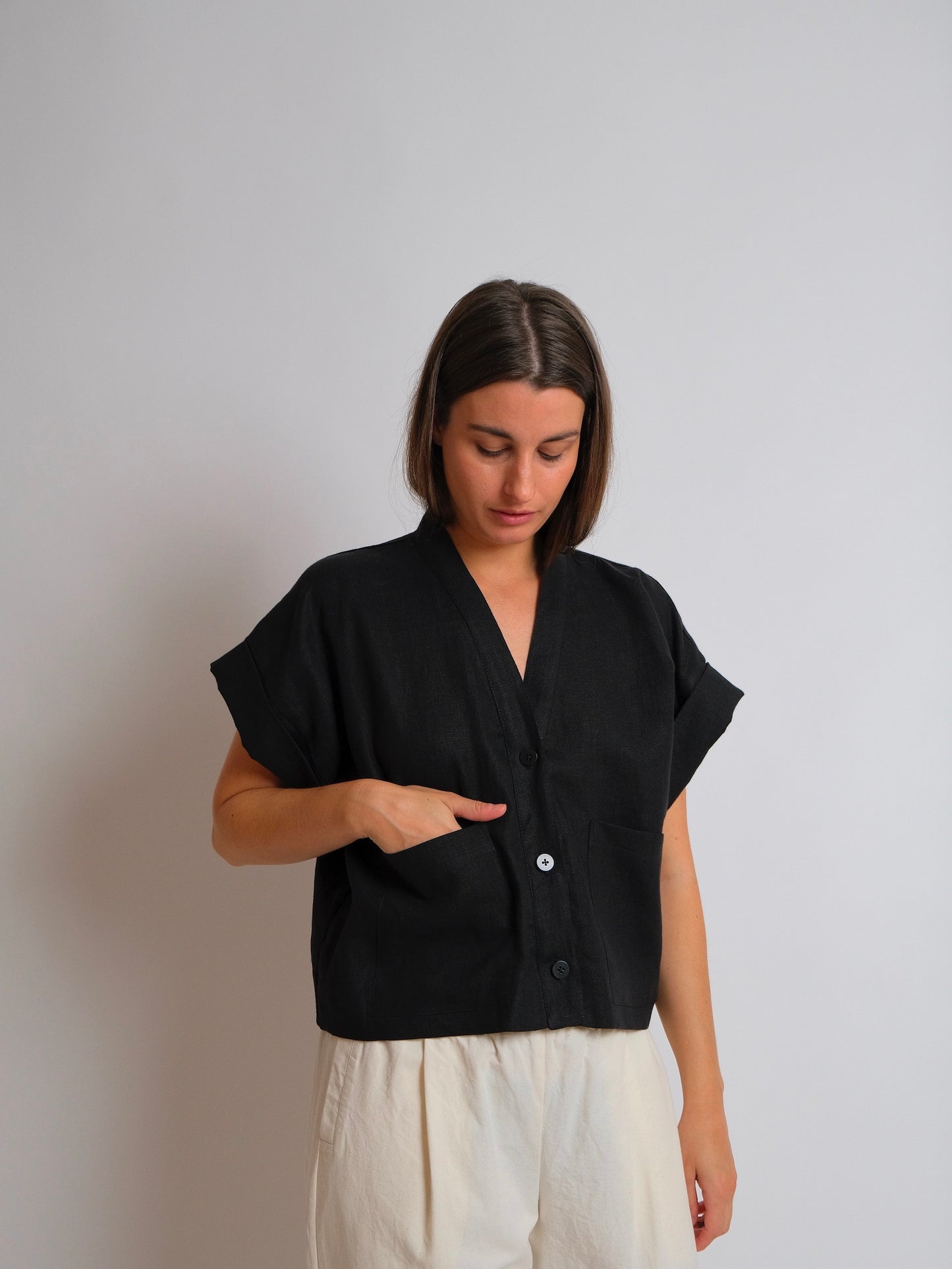 Black Linen - Merchant & Mills - Price per 1/2 Metre