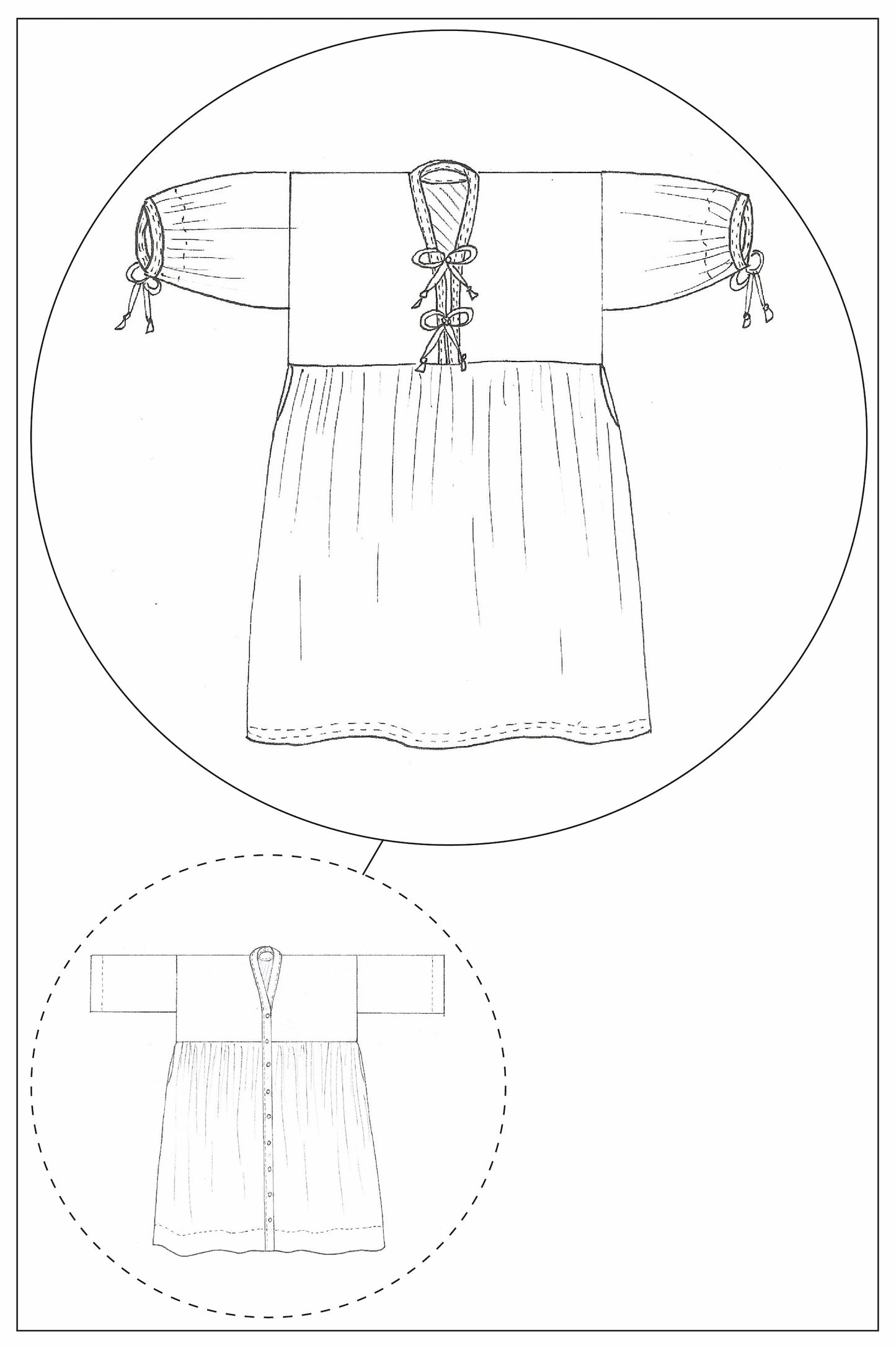 BOW DRESS - BIRGITTA HELMERSSON - HACK PDF -  ADD ON TO 'ZW GATHER DRESS' PATTERN