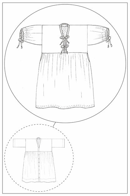 BOW DRESS - BIRGITTA HELMERSSON - HACK PDF -  ADD ON TO 'ZW GATHER DRESS' PATTERN