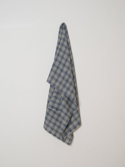 Blue Check Linen - Lithuanian - Price per 1/2 Metre