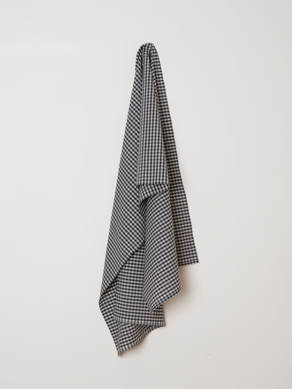 Navy/White Gingham- Organic Cotton - Price per 1/2 Metre