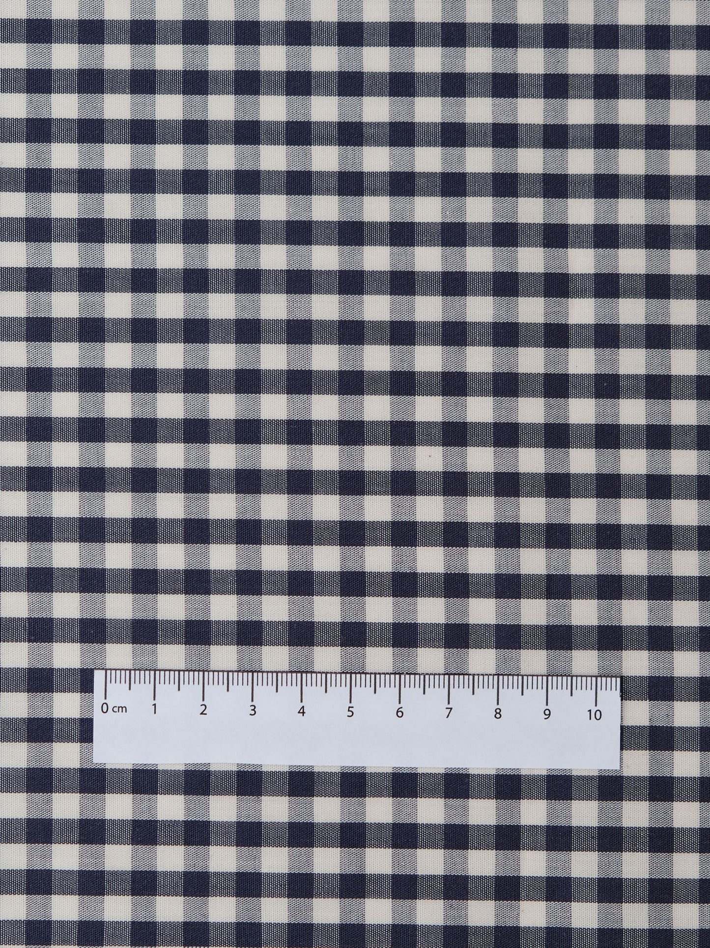 Navy/White Gingham- Organic Cotton - Price per 1/2 Metre