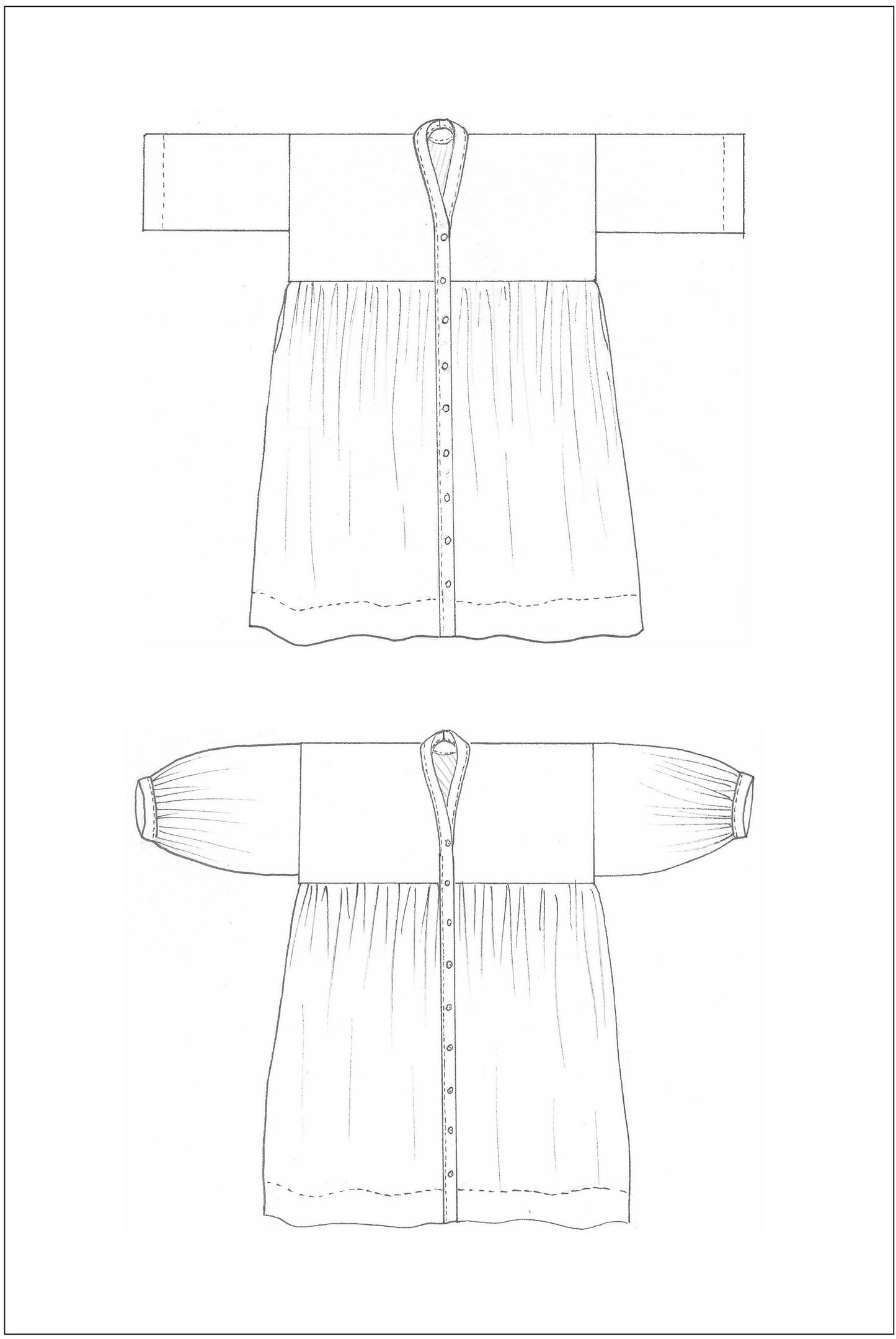 ZW GATHER DRESS - BIRGITTA HELMERSSON - PDF PATTERN