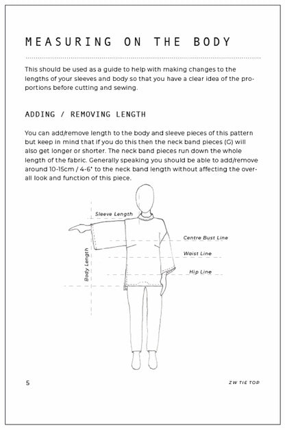 ZW TIE TOP - BIRGITTA HELMERSSON - PRINTED OR PDF PATTERN