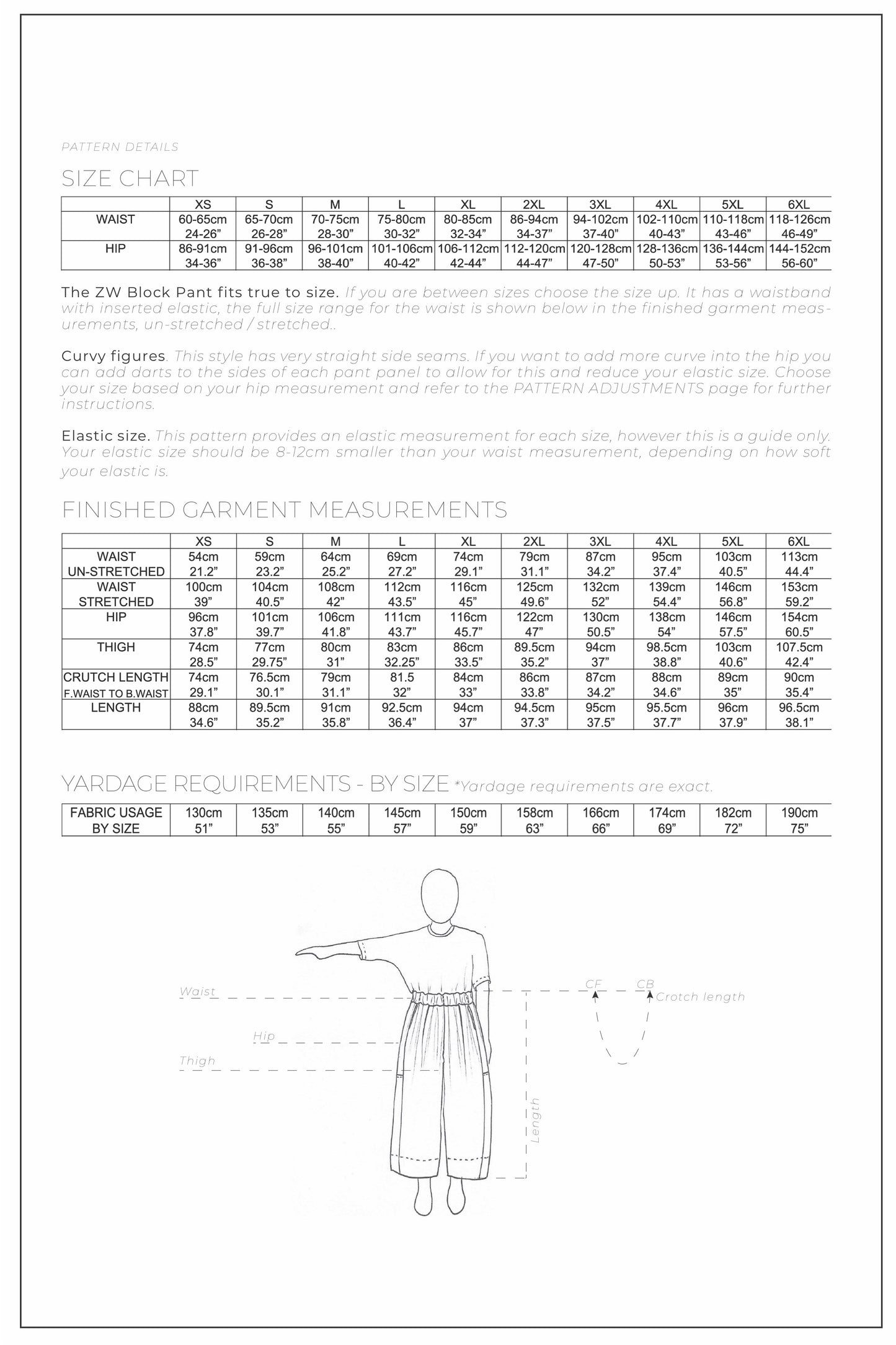 ZW BLOCK PANT - BIRGITTA HELMERSSON - PDF PATTERN