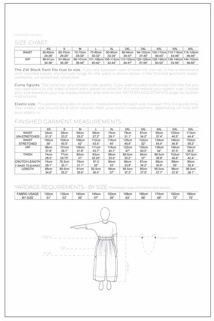 ZW BLOCK PANT - BIRGITTA HELMERSSON - PDF PATTERN