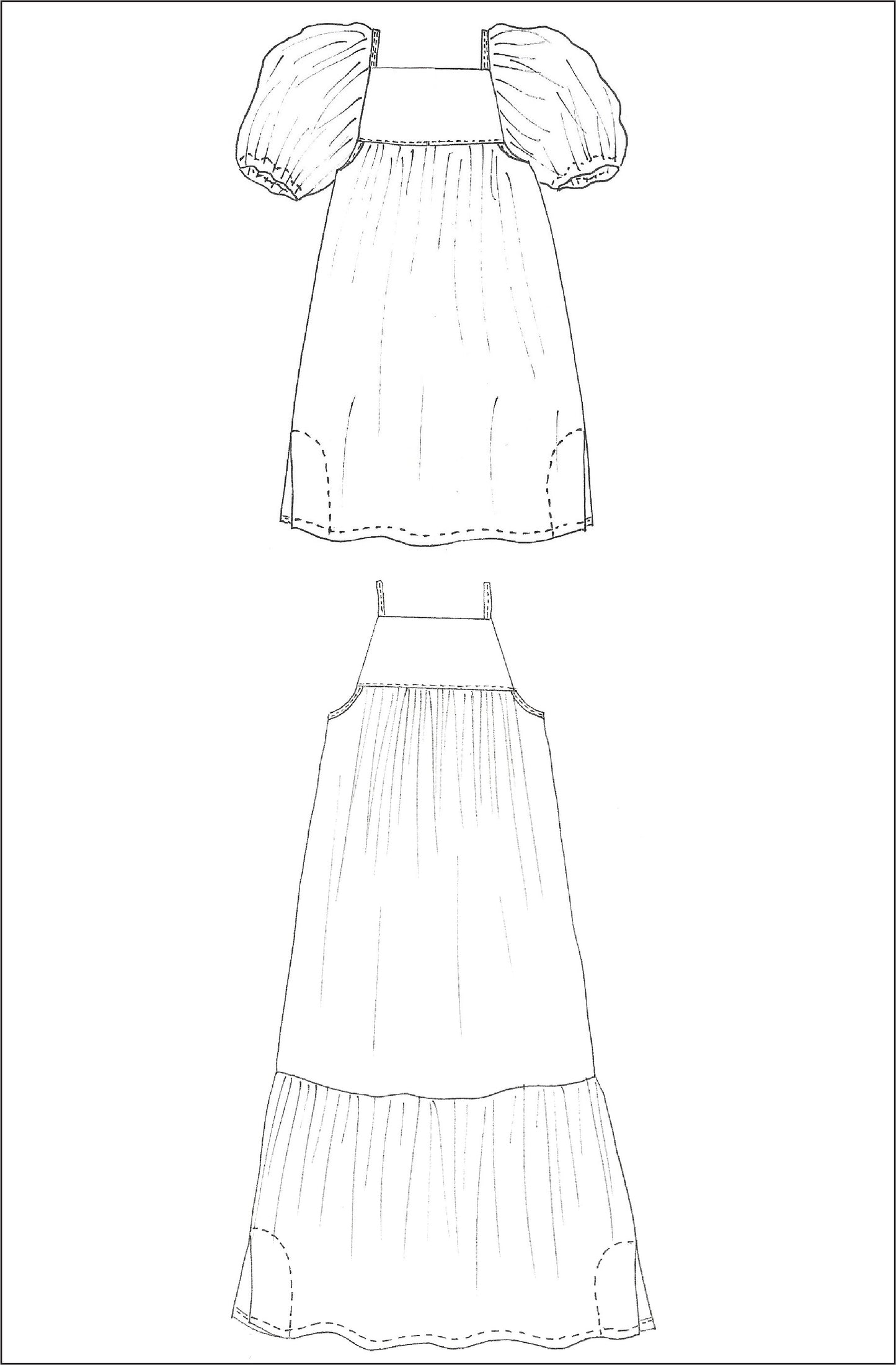 ZW TIER DRESS - BIRGITTA HELMERSSON - PDF PATTERN