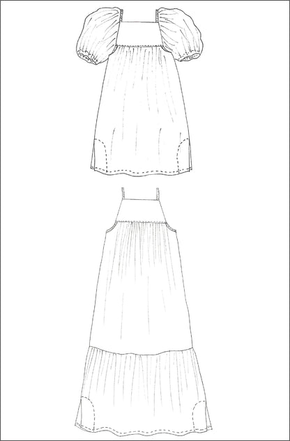 ZW TIER DRESS - BIRGITTA HELMERSSON - PDF PATTERN