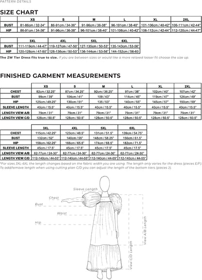 ZW TIER DRESS - BIRGITTA HELMERSSON - PDF PATTERN